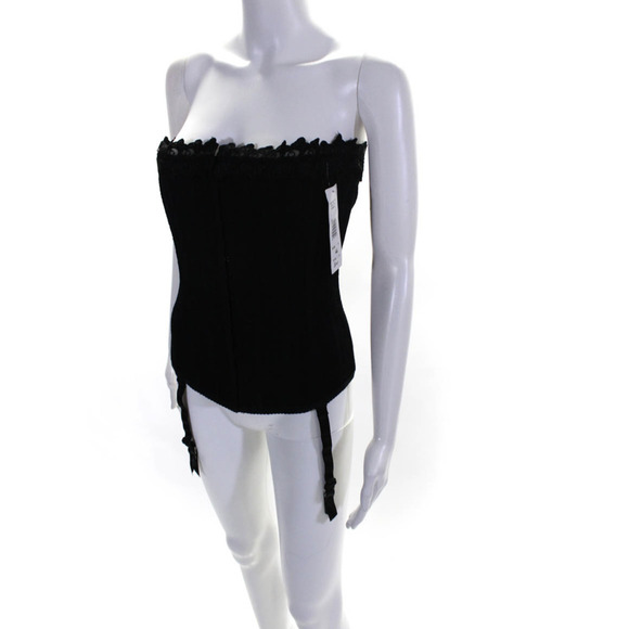 NWT Grenier Black Lace Up Overbust Corset Size 4 M/L - Picture 3 of 9